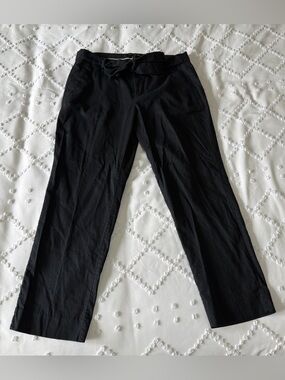 NEW Banana Republic Linen Blend Trouser Pants Women’s 10 Black Avery Office Work